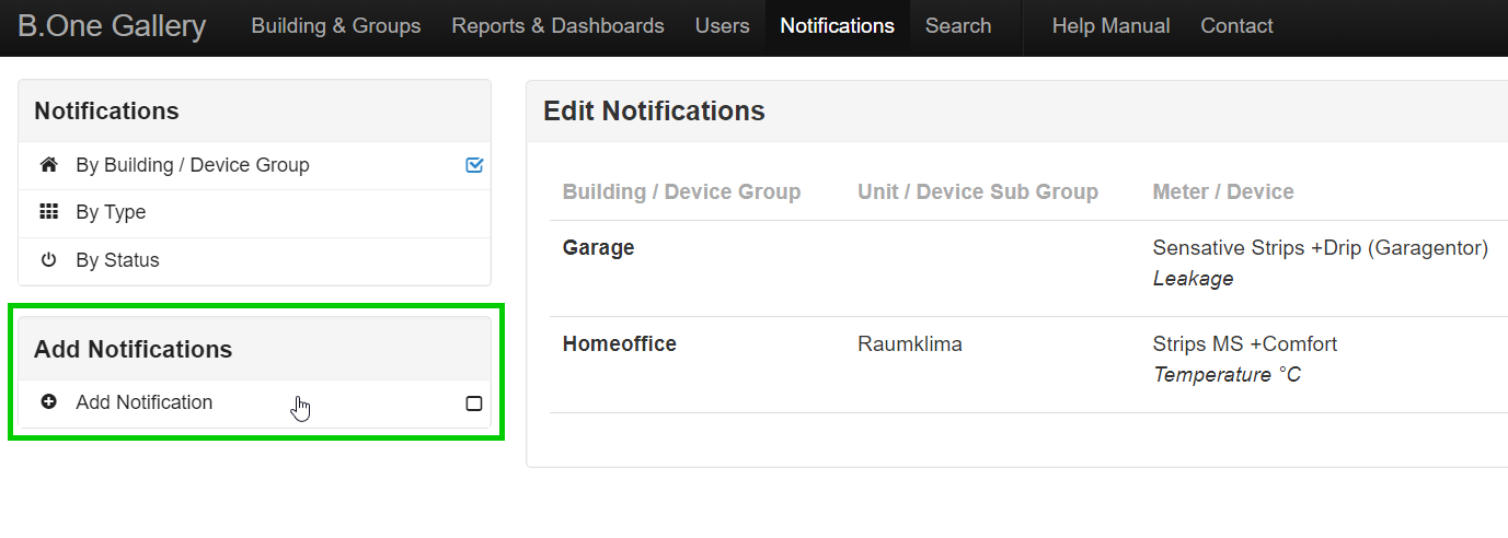 Set up geofencing in B.One Gallery Step 2: Add a new notification