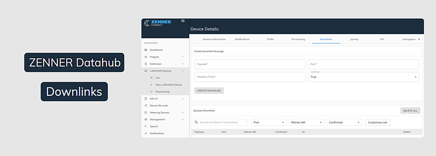 Cover image blog post ZENNER Datahub - Sending downlinks