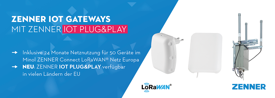 ZENNER IoT Gateways mit LoRaWAN-Netz EUROPE & optionaler Visualisierung