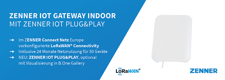 ZENNER IoT GatewayPLUS Indoor im ZENNER Connect LoRaWAN-Netz EUROPE
