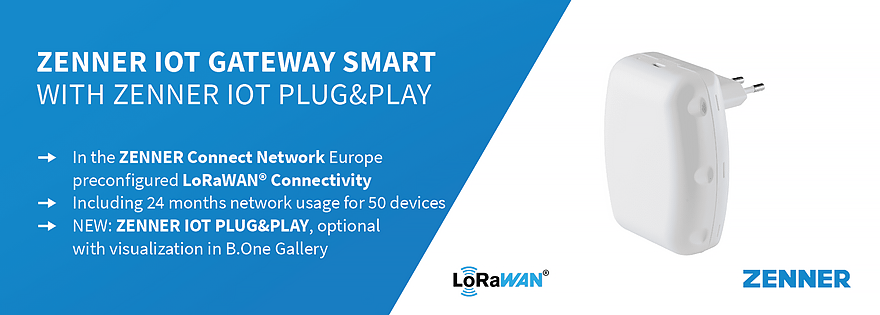ZENNER IoT GatewayPLUS SMART with LoRaWAN connectivity & optional visualization