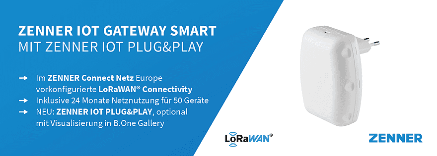 ZENNER IoT GatewayPLUS SMART im ZENNER Connect LoRaWAN-Netz EUROPE