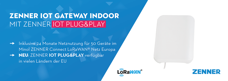 ZENNER IoT GatewayPLUS Indoor mit LoRaWAN-Netzwerk EUROPE & optionaler Visualisierung