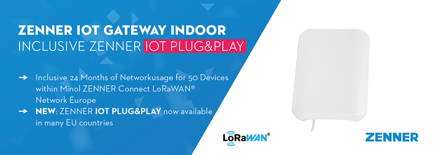ZENNER IoT GatewayPLUS Indoor with LoRaWAN network EUROPE & optional visualization