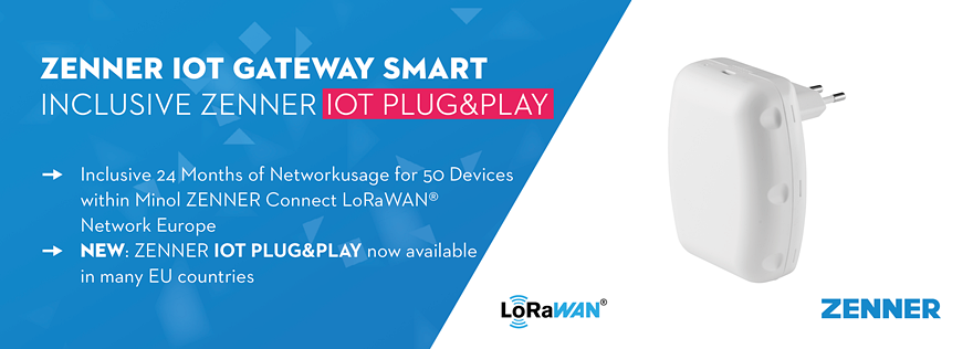 ZENNER IoT GatewayPLUS SMART with LoRaWAN network EUROPE & optional visualization