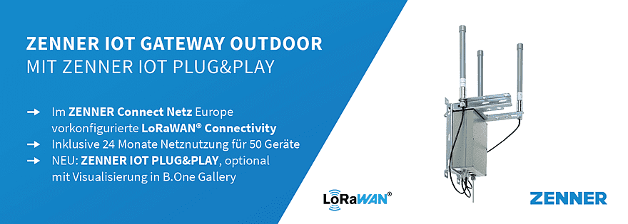 ZENNER IoT GatewayPLUS Outdoor im ZENNER Connect LoRaWAN-Netz EUROPE