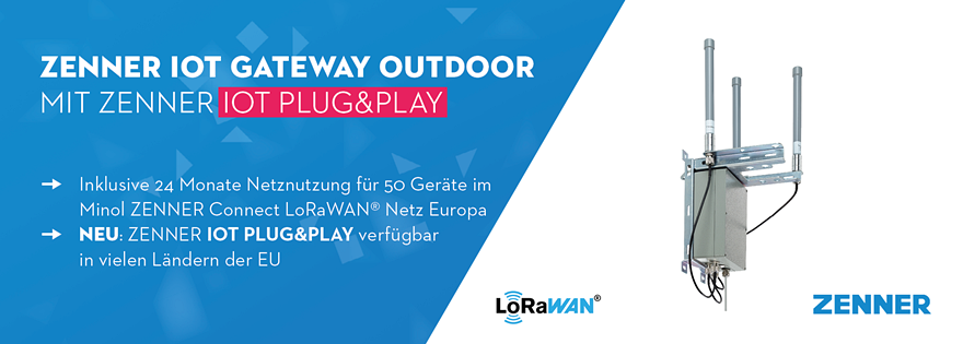 ZENNER IoT GatewayPLUS Outdoor mit LoRaWAN-Netz EUROPE & optionaler Visualisierung