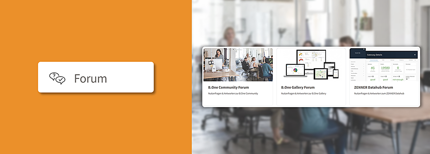 B.One Community Foren zum gegenseitigen Wissensaustausch unter Mitgliedern