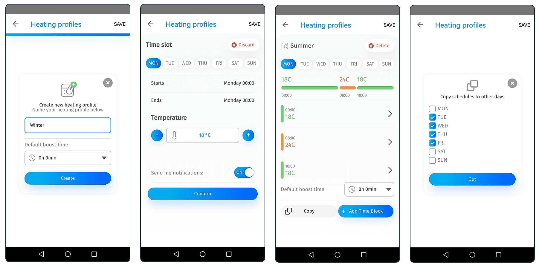 MClimate Home App: Erstellen eines Heizprofils für VICKI Thermostat