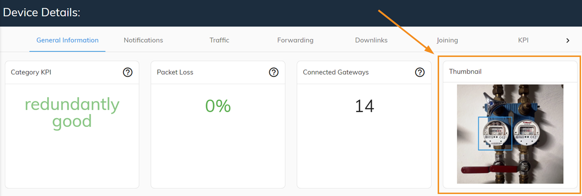 ZENNER Datahub: Example of a preview image in the device detail view