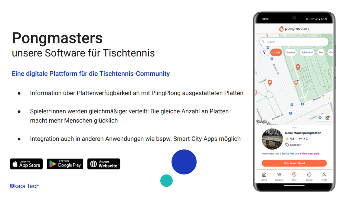 Pongmasters - Digitale Plattform für die Tischtennis-Community